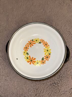 Vtg Echo Country Garden Italy Bowl Casserole Mid Century Decorative Dish Bowl